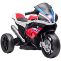Licensed 6V Kids Ride on Motorcycle, Off-Road Battery Powered Three Wheels Dirtbike with USB, AUX, Music and Headlight for Toddler, Red