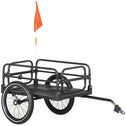 Bike Cargo Trailer Bike Wagon Bicycle Trailer with Suspension, Triple Safety Features, 16'' Wheels, 88 lbs Max Load