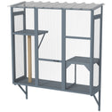 Catio Outdoor, Window Catio for 2-3 Large Indoor Cats w/ 2 Jumping Platforms, Scratching Post, for Playing, Napping