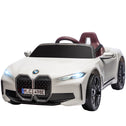 12V Electric Car for Kids with 2.4G Remote Control, Suspension, White