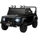 Licensed Electric Car for Kids with Remote Control, Dual Motors, Spring Suspension, LED Lights, Black