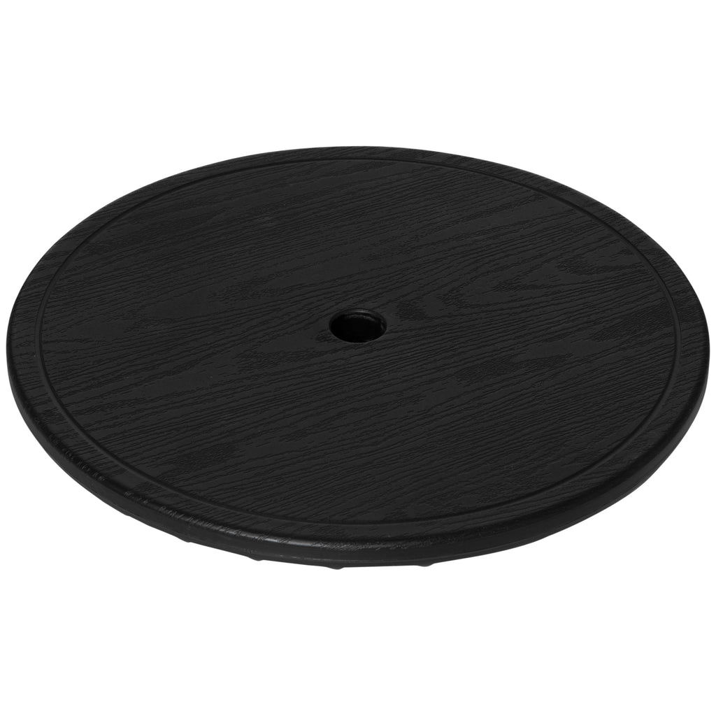 20" Umbrella Table Tray, Easy to Install Table-Top, Round Portable for Swimming Pool, Beach, Patio, Deck, Garden, Black