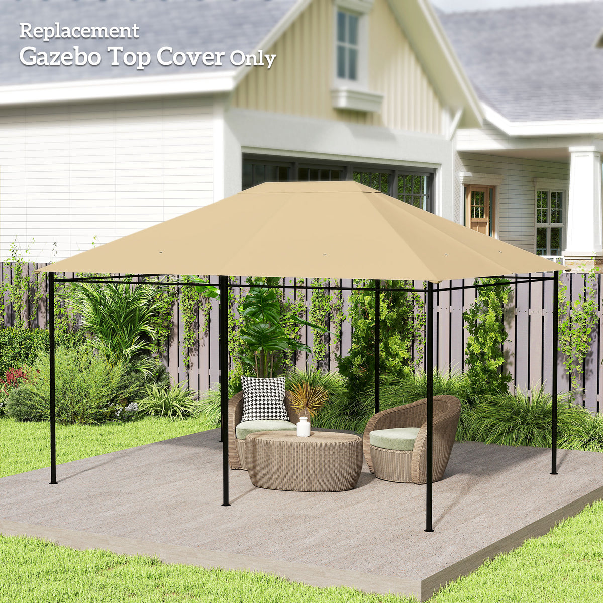 10' x 13' Gazebo Canopy Replacement Roof for 84C-116, Khaki