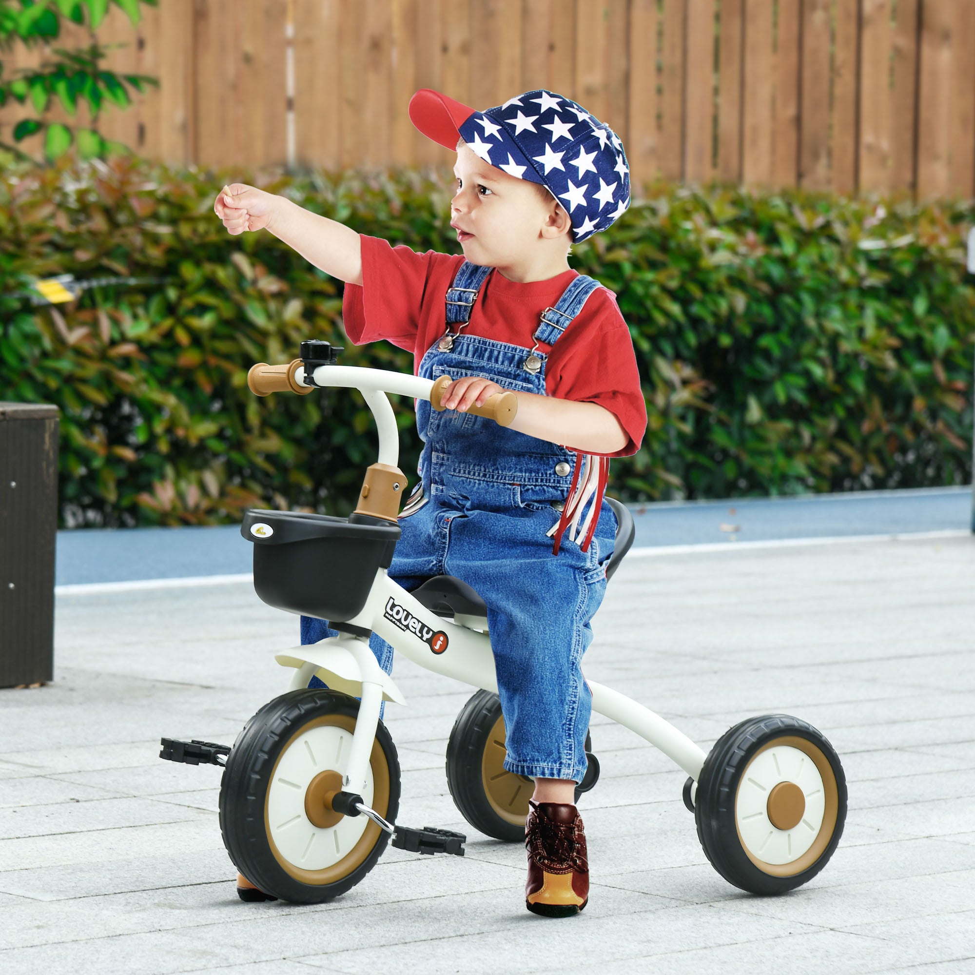 Tricycle for Kids Age 2-5, Toddler Bike for Children, White