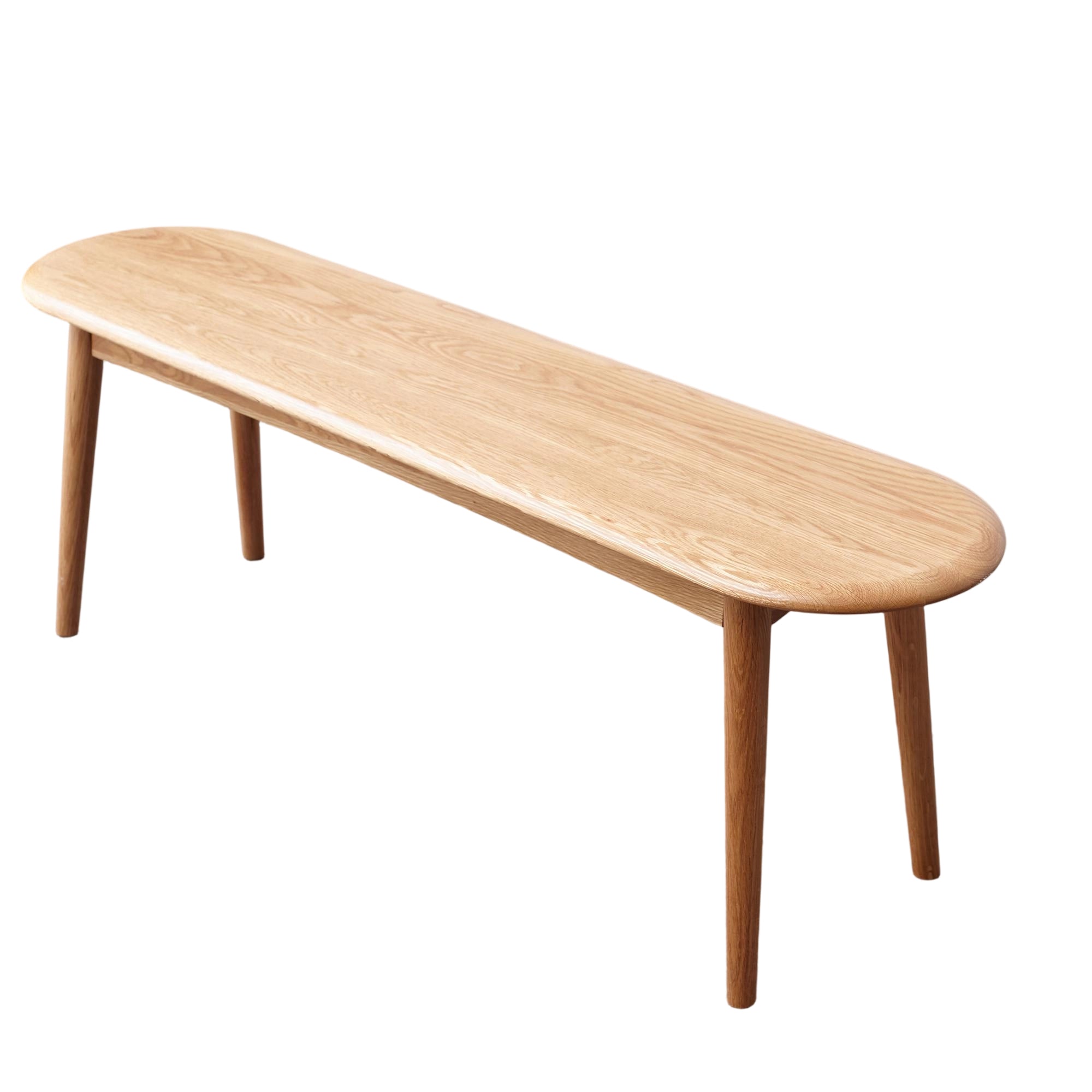 Multifunctional Dining Bench with Metal-Reinforced Construction, Sturdy Wood Bench for Entryway or Kitchen, 47″ L x 12″ W x 16″ H, Oak