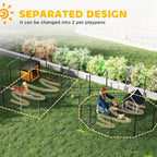 Dog Playpen for Indoor Outdoor, 24 Panels 39" H Puppy Playpen with Lockable Door, DIY Shape Pet Exercise Fence, Gray