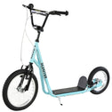 Teens Youth Scooter Ride On Toy with Adjustable Handlebar, Dual Brakes, and Inflatable Wheels For Kids 5+, Blue