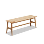 Solid Dining Bench with Handwoven Cane Seat, Breathable Wood Bench for Dining Room or Bedroom, 31.5″ L x 12″ W x 16″ H, Oak