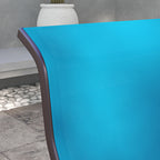 Gliding Lounger Chair, Single Rocker with Lightweight Metal & Mesh Construction, Blue
