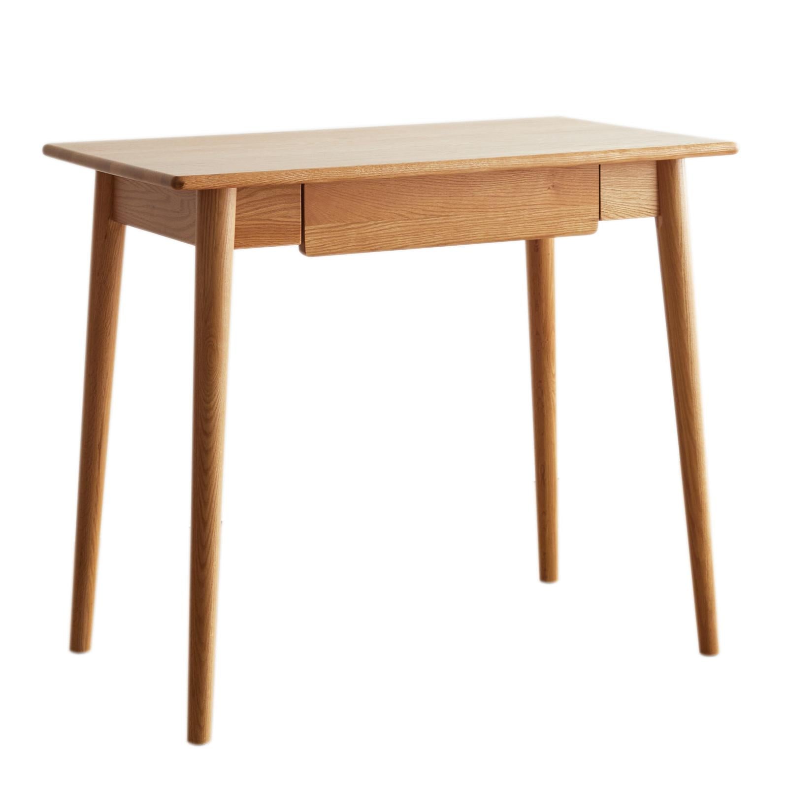 Sturdy Computer Desk with FAS-Grade Oak and Anti-Scratch Finish, Slim Work Desk for Home Study, 31.5″ L x 19.5″ W x 30″ H, Oak