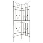 4 Pack Metal Garden Trellis with Rustproof Feature, for Climbing Plant Support, Easy Assembly, Brown