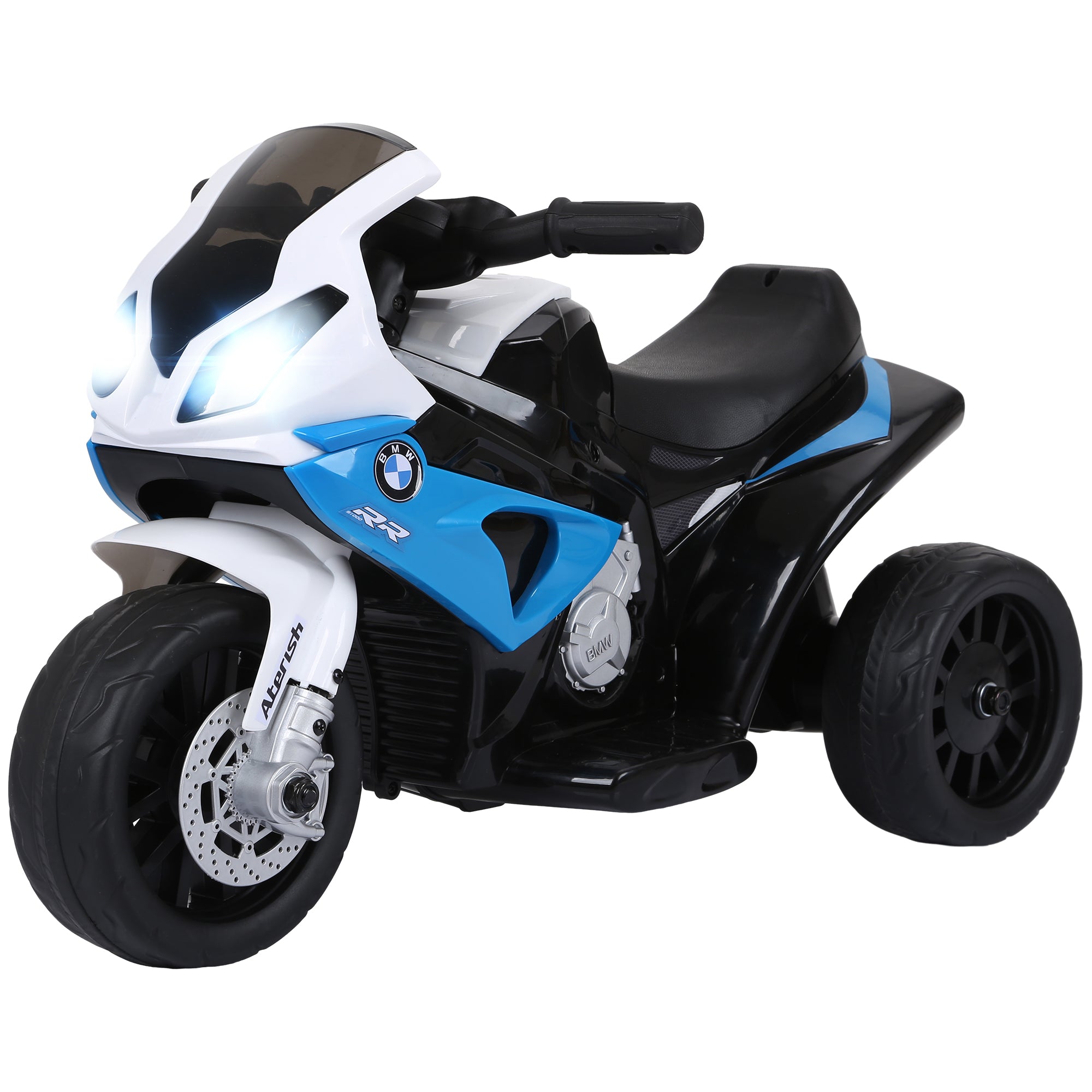 6V 3 Wheeled Electric Motorcycle, Kids Motorcycle Licensed with Headlight, Music, Blue