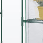 5' x 2.5' x 6.5' Mini Walk-in Greenhouse Kit, Portable Green House with 3 Tier Shelves, Roll-Up Door, and Weatherized Plastic Cover for Backyard Garden, Clear
