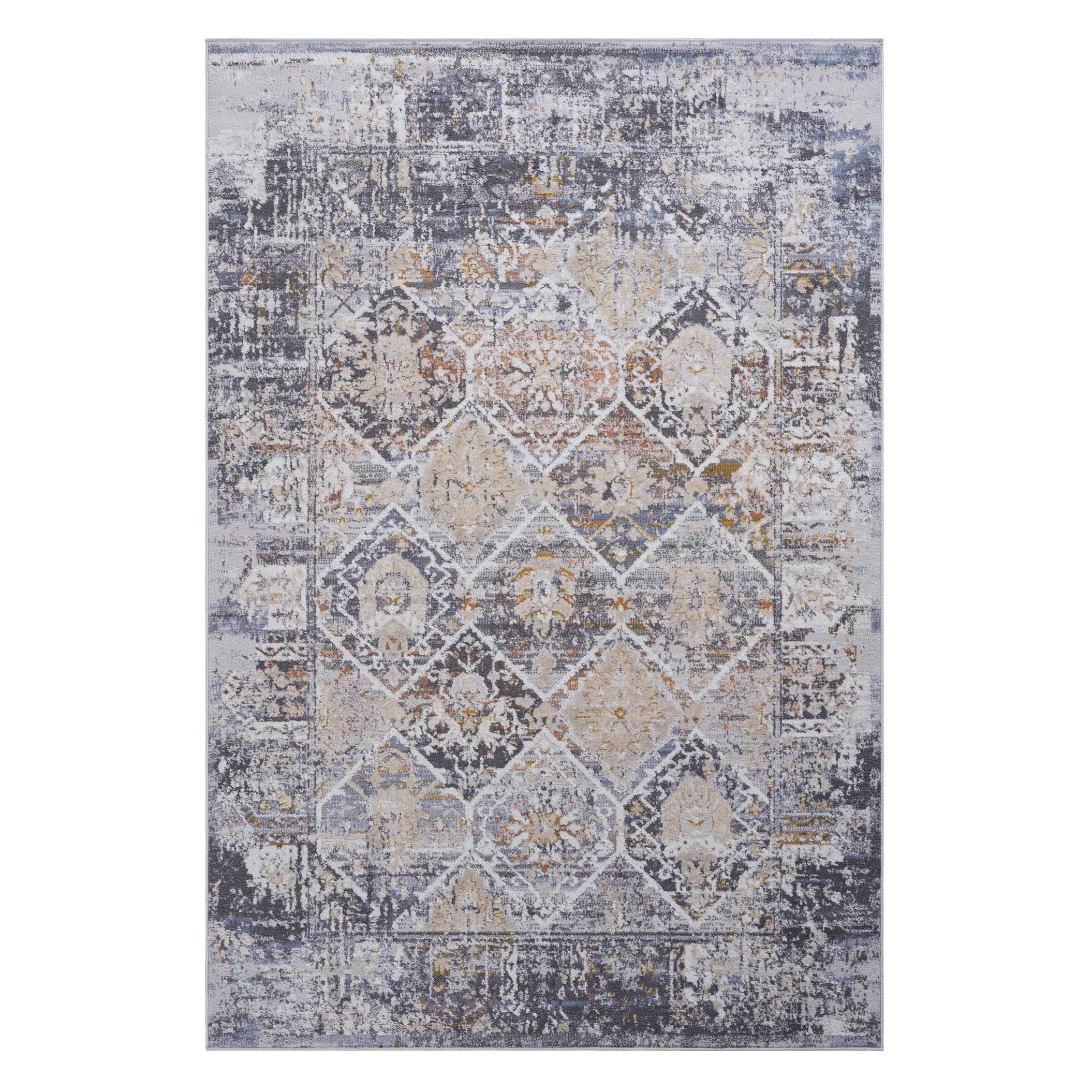 Naar 8x10 Stain-Resistant Area Rug with Non-Shedding Design and Cotton Backing, Kid and Pet-Friendly Carpet, 120" L x 93" W x 0.3" H, Multicolor