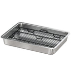Dog Potty Tray Stainless Steel for Small and Medium Dogs, Dog Training Tray for Porch, Bathroom, Balcony, 28" x 20" x 4"