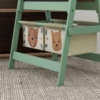 Art Easel for Kids with Paper Roll, Blackboard, Whiteboard, Storage