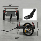 2-In-1 Bike Cargo Trailer & Wagon Cart, Multi-Use Bicycle Trailer with Quick Release 16" Pneumatic Wheels, Kickstand