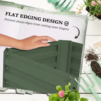 Galvanized Planter Box, 24" x 24" x 73.5" Raised Garden Bed with Tomato Cage for Climbing Vines, Green