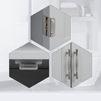 Modern Over The Toilet Storage Cabinet, Double Door Bathroom Organizer with Inner Adjustable Shelf and Open Shelf, Gray