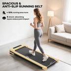 2.5HP Walking Pad, Under Desk Treadmill with Remote Control, Transport Wheels and LED Display for Home Gym Office