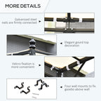 10' x 13' Outdoor Pergola Gazebo, Steel Patio Canopy with Weather-Resistant Fabric and Drainage Holes, Cream White