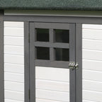 77" Wooden Chicken Coop with Nesting Box, Cute Outdoor Hen House with Removable Tray, Ramp Run, for Garden Backyard, Gray