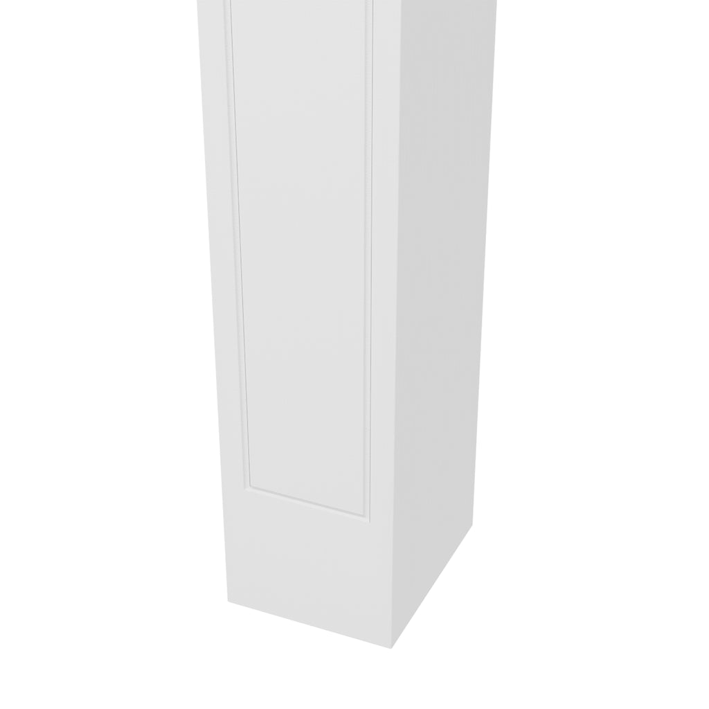 Freestanding Fireplace Surround, Modern Fireplace Mantel with Leg for Electric Fireplaces, 44.7" W x 40" H, White