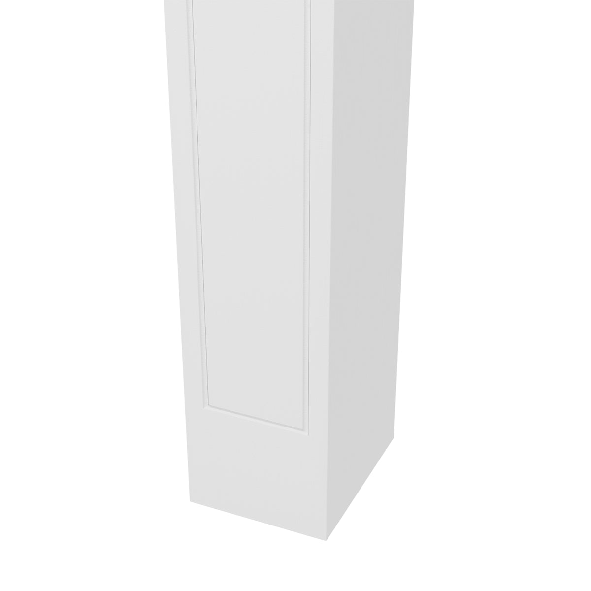 Freestanding Fireplace Surround, Modern Fireplace Mantel with Leg for Electric Fireplaces, 44.7" W x 40" H, White