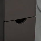 54" Tall Bathroom Storage Cabinet, Freestanding Linen Tower with 2-Tier Shelf and Drawers, Narrow Side Floor Organizer, Brown