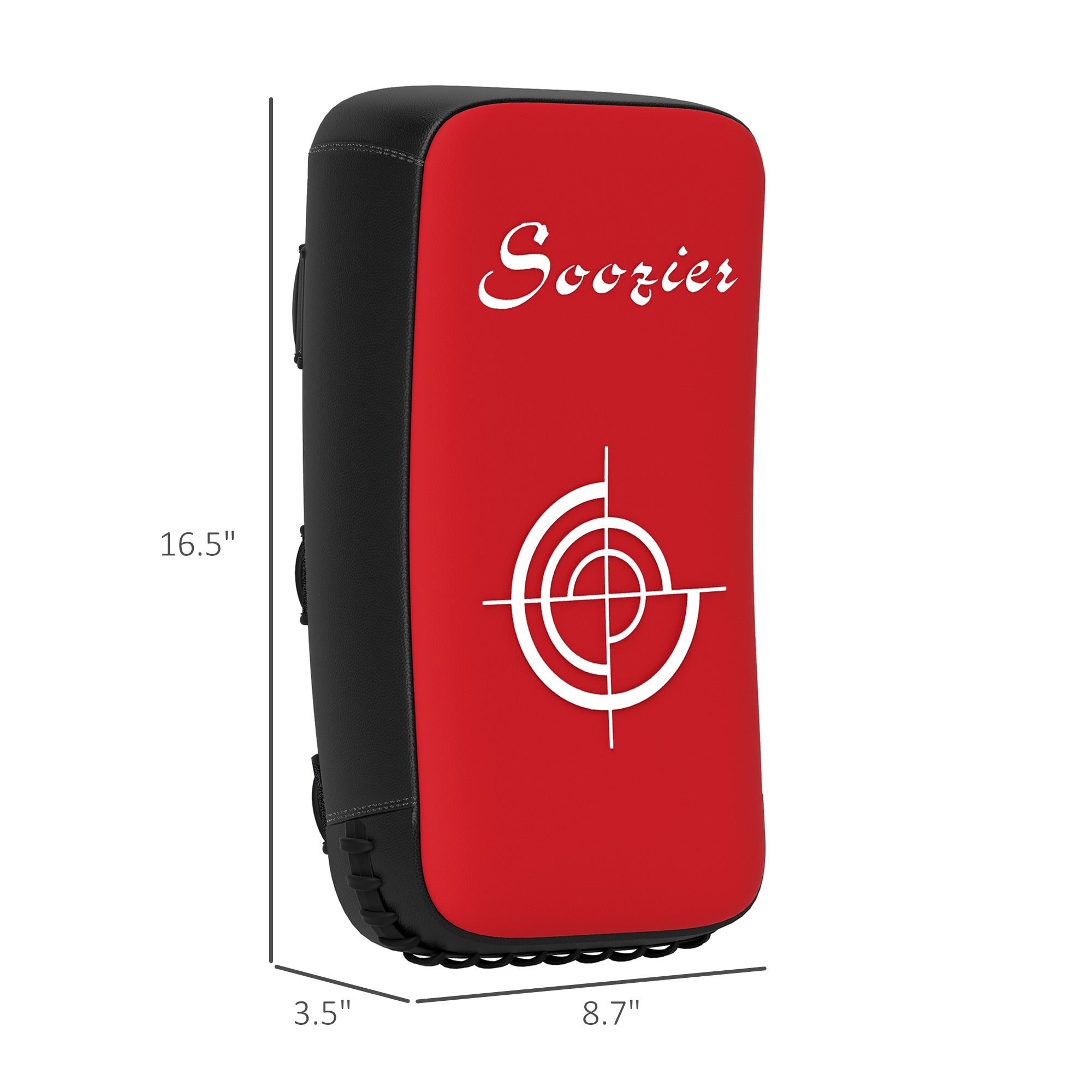 16.5 in Muay Thai Kick Shield Punching Pad, Kick Shield for Martial Arts, Karate, Kickboxing, MMA x 1 Unit, Red