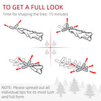 6ft Artificial Flocked Christmas Tree with Snow Tips, Easy Assembly, Hinged Xmas Tree for Home Office Holiday