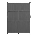 Fir Wood Potting Bench with Drawer & Cabinet for Garden, Outdoor Garden Workstation with Three-Tier Shelf, 47'' L x 23'' W x 65'' H, Gray