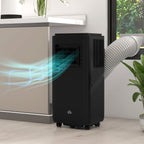 8,000 BTU Moible Air Conditioner 345 Sq. Ft., Dehumidifier Fan Auto Sleep with 24H Timer On/Off, Window Kit, Black