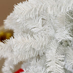 6ft Unlit Artificial White Christmas Tree, Holiday Decor with 1000 Branch Tips, Auto Open and Steel Base