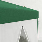 13' x 11' Outdoor Party Tent, Hexagon Sun Shade Shelter Canopy w/ Protective Mesh Sidewalls, Ropes & Stakes, Green