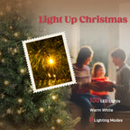 5 ft Prelit Christmas Tree, Whimsical Xmas Tree Slim High Mountain Fir with 100 LEDs and Metal Stand, Green