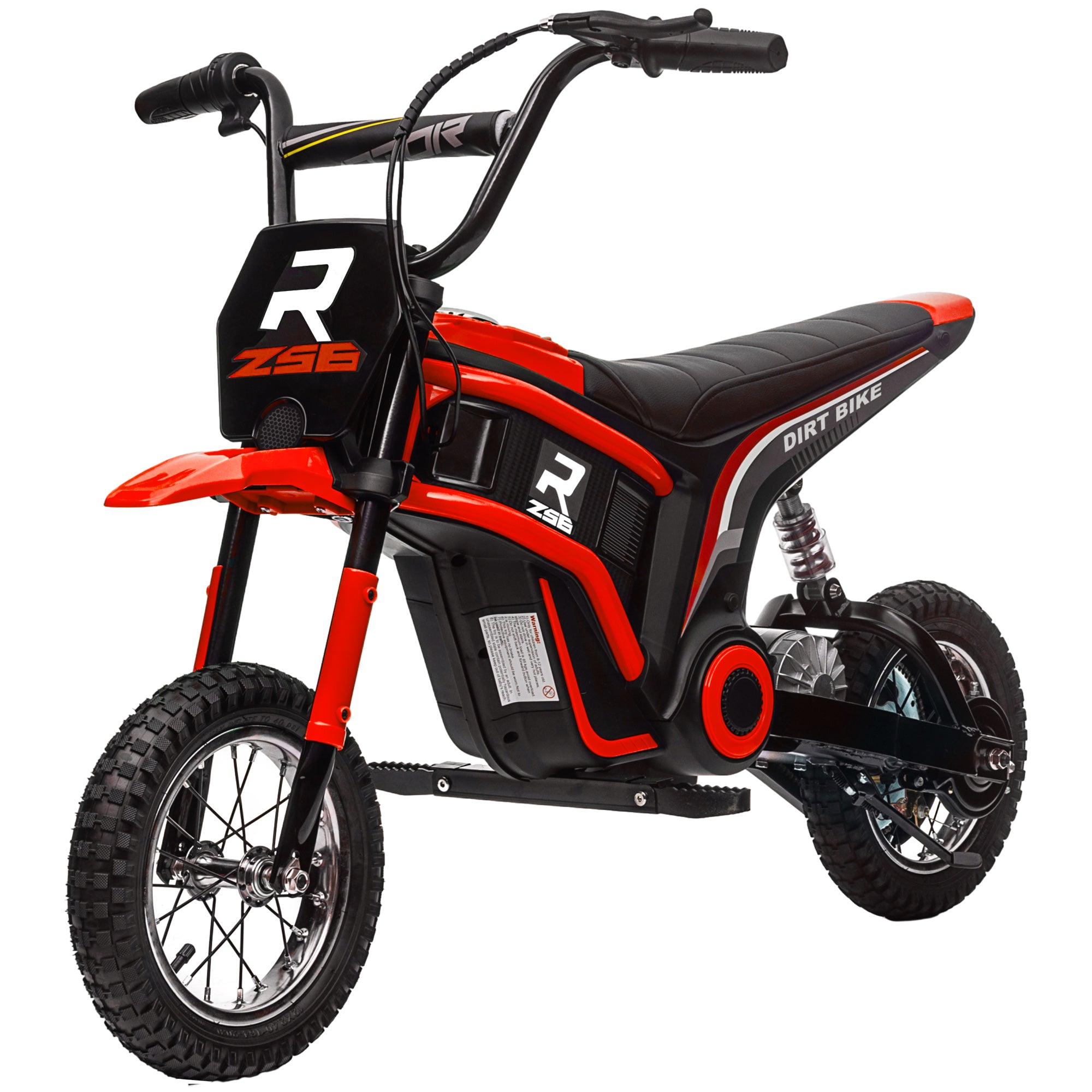 Kids Electric Dirt Bike, 24V 350W, 12-inch, Up to 15 MPH, Red