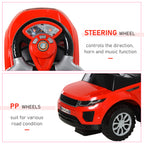 2 In 1 Push Cars for Toddlers Kid Ride on Push Car Stroller Sliding Car with Horn Music Light Function Secure Bar Ride on Toy for Boy Girl 1-3 Years Old Red