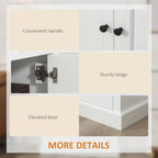 Sideboard Buffet Cabinet, Coffee Bar Cabinet with 2 Drawers and Double Door Cupboard for Kitchen, Living Room, Entryway, White