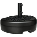 Half Round Umbrella Base, Sand or Water Filled Half Patio Umbrella Stand Holder for Lawn, Deck, Backyard and Garden, 40lb Capacity Water or 46lb Capacity Sand, Fit 1.5"or 2" Pole, Black