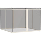 Universal Replacement Mesh Sidewall Netting for 9.84' x 13.1' Gazebos and Canopy Tents with Zippers, (Sidewall Only) White