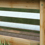 Raised Garden Beds Set of 2, Metal and Wood Combined Planter Box, for Growing Flowers, Herbs and Vegetables