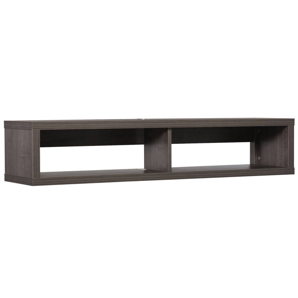 Wall Mounted TV Stand, Media Console Floating Storage Shelf for Living Room or Home Office, Dark Grey