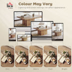 Square Coffee Table, Center Table with 1.6" Thick Tabletop, Light Brown