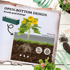 8x2x2ft Galvanized Raised Garden Bed Kit with Safety Edging for Flowers, Herbs and Vegetables, Green