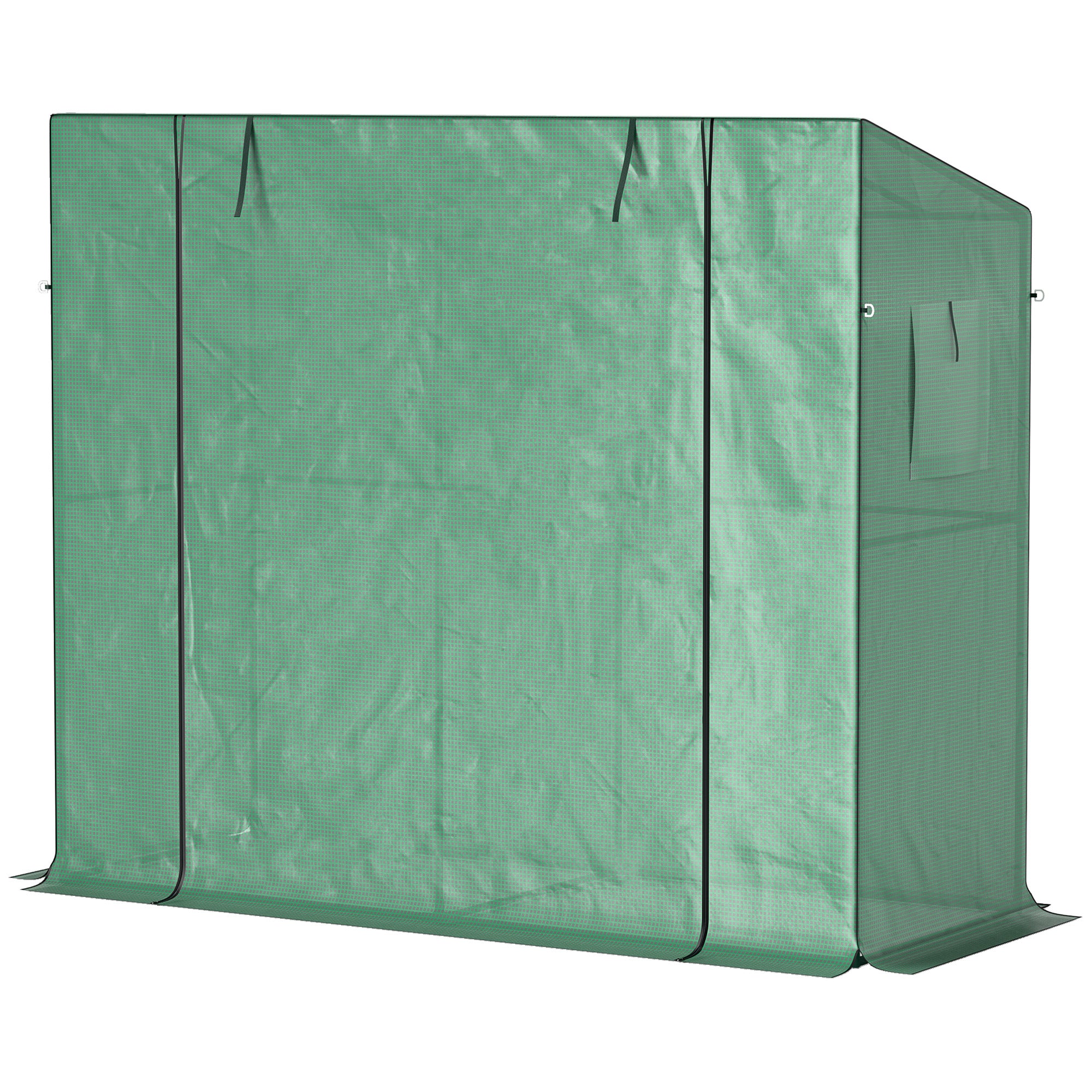 Walk-in Portable Greenhouse Small Greenhouse for Outdoors with UV-resistant PE Cover, 6.6' x 2.5' x 5.6' Green