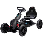 12V Electric Go Kart for Kids, Ride On Toy with EVA Tires, 2 Speeds, Adjustable Seat, Safety Belt for 3-8 Years, Black