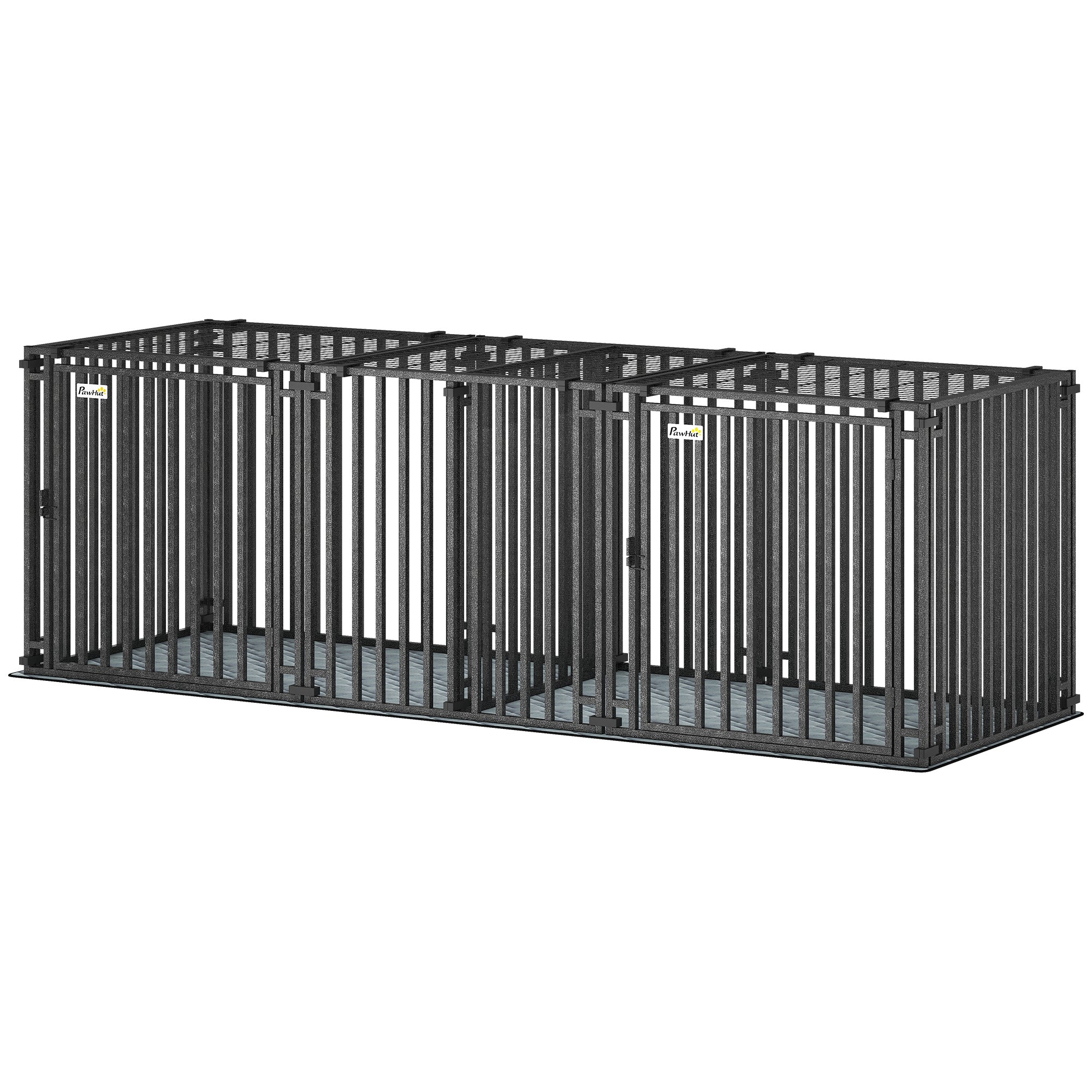 83"L Heavy Duty Dog Crate, Extra Large Dog Kennel with Divider and Mat for Large Breeds, Modular Puppy Playpen