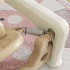 5 in 1 Rocking Horse for Toddlers 1-3 Years with Detachable Balance Board, Push Handle, Footrest, Cream White