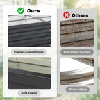 Galvanized Raised Garden Bed, 4' x 2' x 1' Metal Planter Box, for Growing Vegetables, Flowers, Herbs, Succulents, Gray
